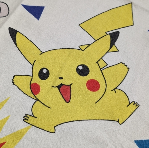 Vintage Pokemon Cotton Flannel Twin Flat Sheet - Picture 4 of 10
